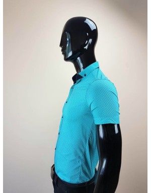 Vyriški stilingi marškiniai trumpomis rankovėmis (mėtinės spalvos)