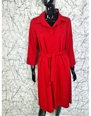Moteriška raudona klasikinė suknelė