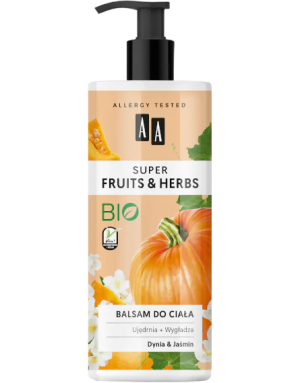 AA Super Fruits & Herbs kūno losjonas Pumpkin & Jasmine 500ml
